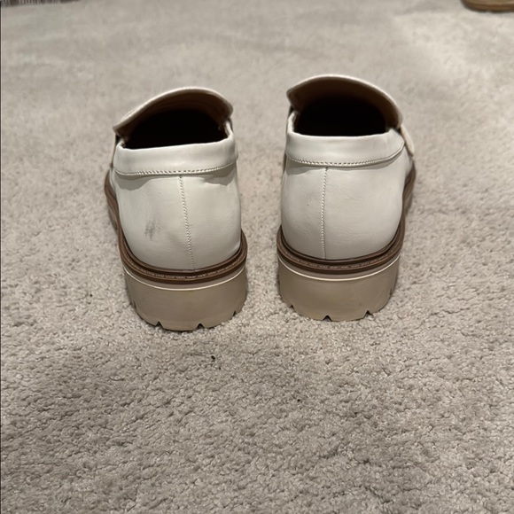 White Croc-Embossed Loafers - Picture 3 of 5